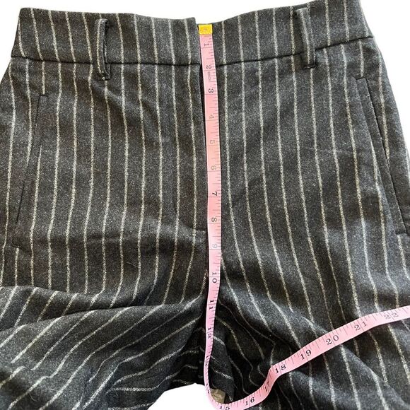 Aritzia Wilfred Pinstripe Wool Cashmere Blend Straight Leg Pants Gray 6 - Picture 8 of 11